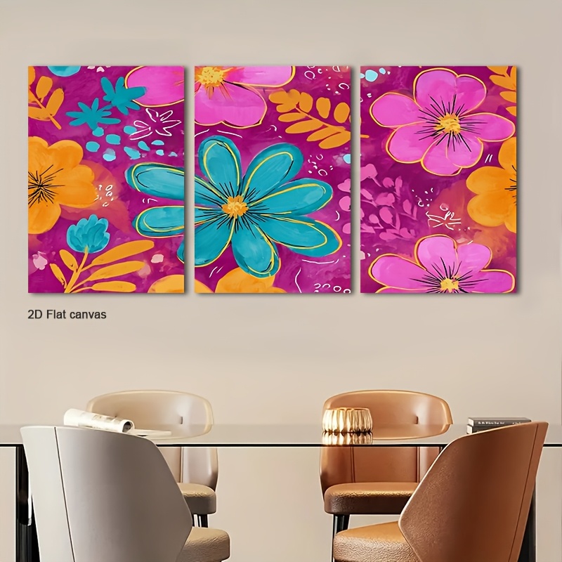 Canvas Wrap Ready - Frameloos canvas 2D plat, 3-delige tropische